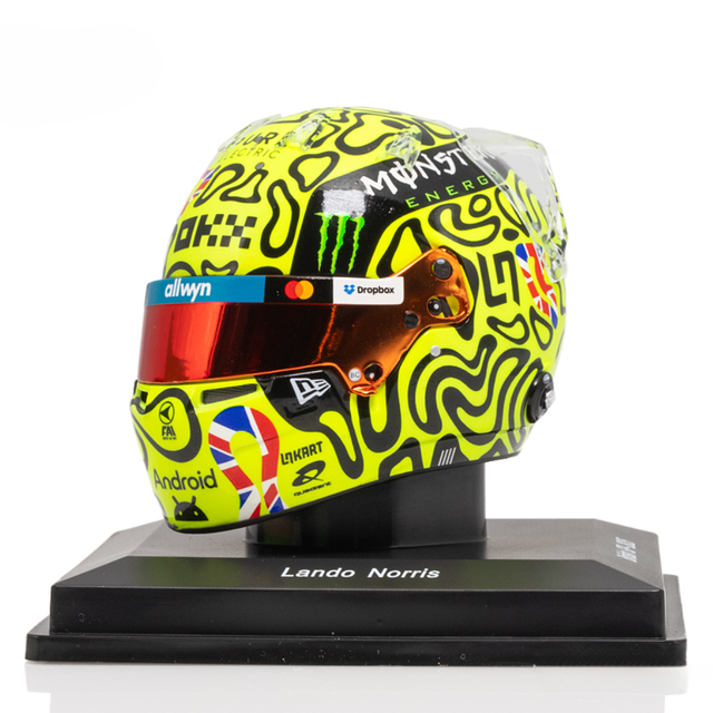 Spark Models F1 McLaren F1 Team - Lando Norris - British GP 2025 Mini Replica Helmet 1/5 Scale Model