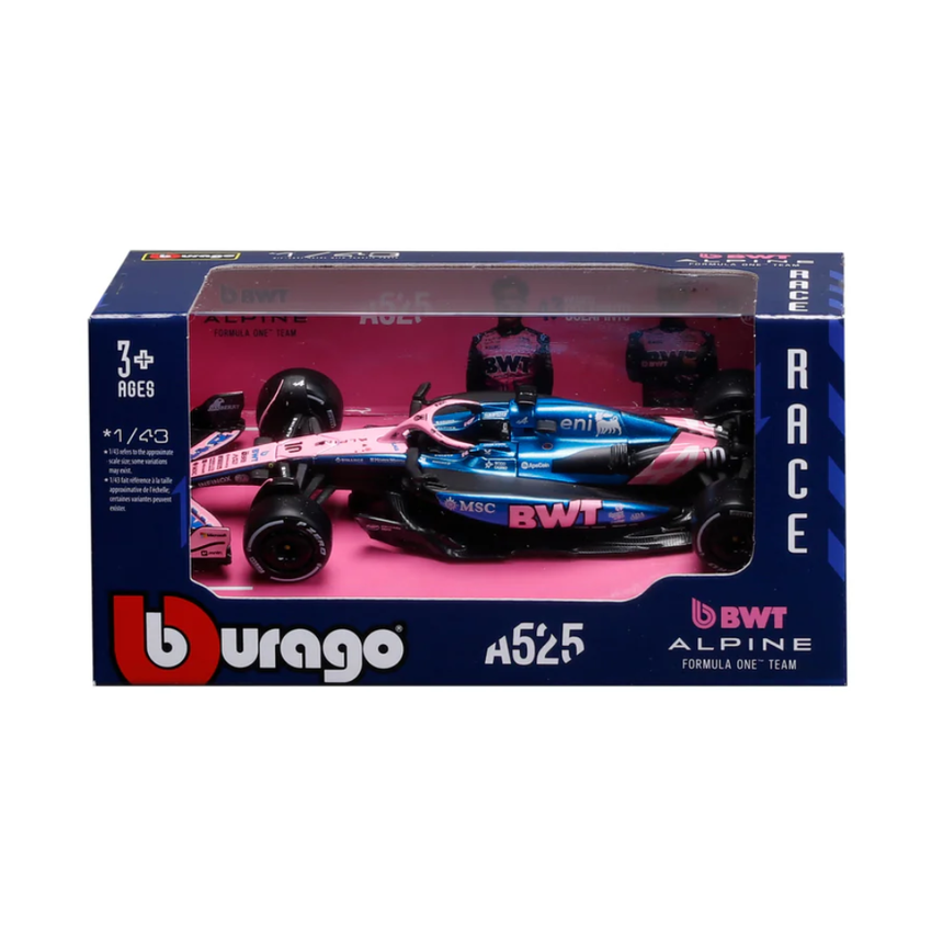 Bburago F1 BWT Alpine F1 Team A525 Pierre Gasly 1/43 Scale Model