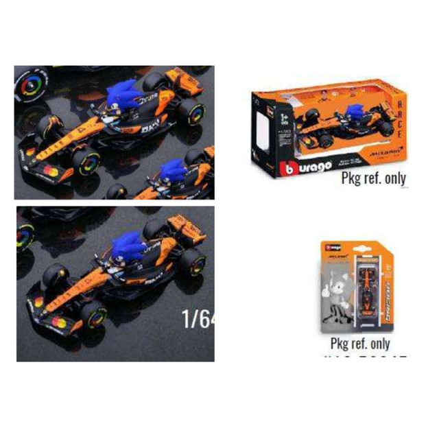 Bburago F1 McLaren F1 Team MCL39 2025 Sonic The Hedgehog 1/43 Scale Model