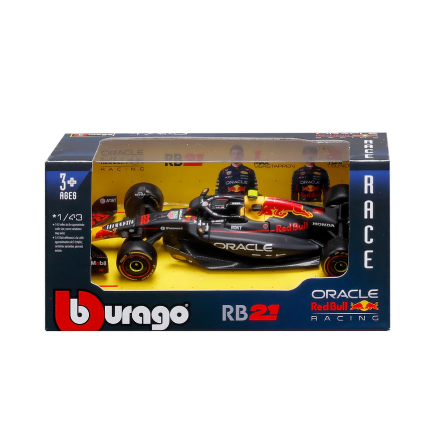 Bburago F1 Red Bull Racing RB21 2025 Yuki Tsunoda With Helmet 1/43 Scale Model
