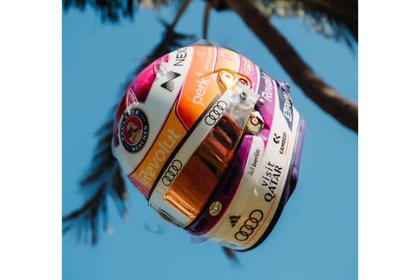 Spark Models F1 Audi Revolut - Gabriel Bortoleto Miami GP 2026 1/5 Scale Mini Replica Helmet