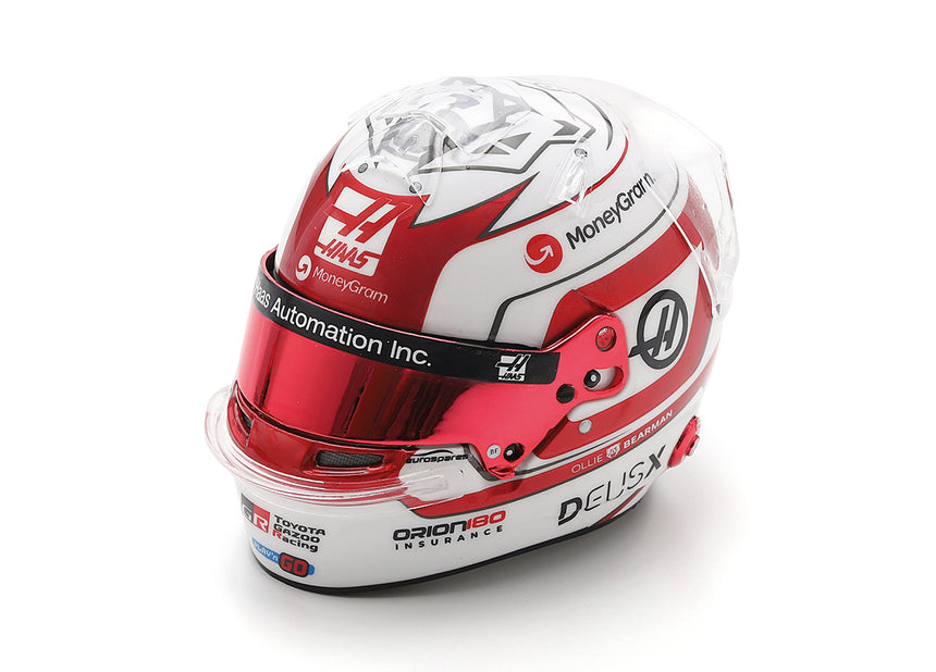 Spark Models F1 MoneyGram Haas F1 Team - Ollie Bearman - Monaco GP 2025 Mini Replica Helmet 1/5 Scale