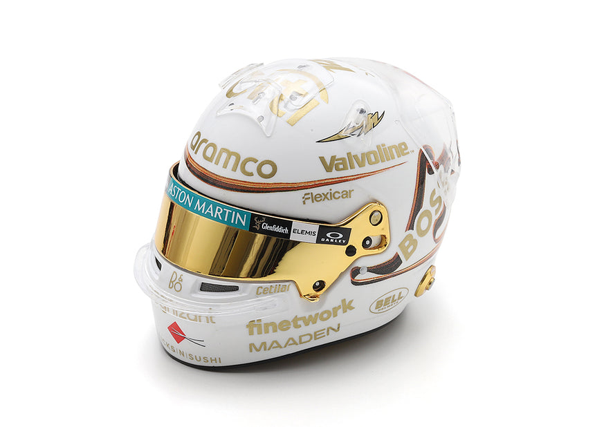 Spark Models F1 Aston Martin Aramco F1 Team - Fernado Alonso - Chinese GP 2025 Mini Replica Helmet 1/5 Scale