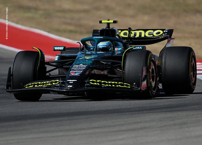 Spark Models F1 Aston Martin F1 AMR25 No.14 Aston Martin Aramco F1 Team - US GP 2025 - Fernando Alonso 1/43 Scale Model