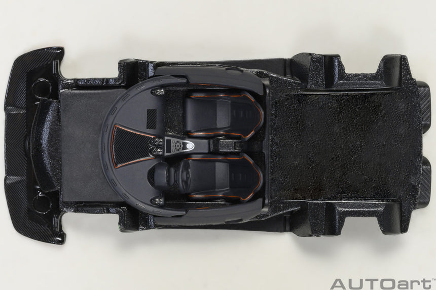 AutoArt Koenigsegg One:1 - Moon Grey/Carbon Black/Orange Accents 1/64 Scale