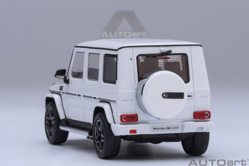 AutoArt Mercedes-AMG G 63 2017 - Gloss White 1/64 Scale Model