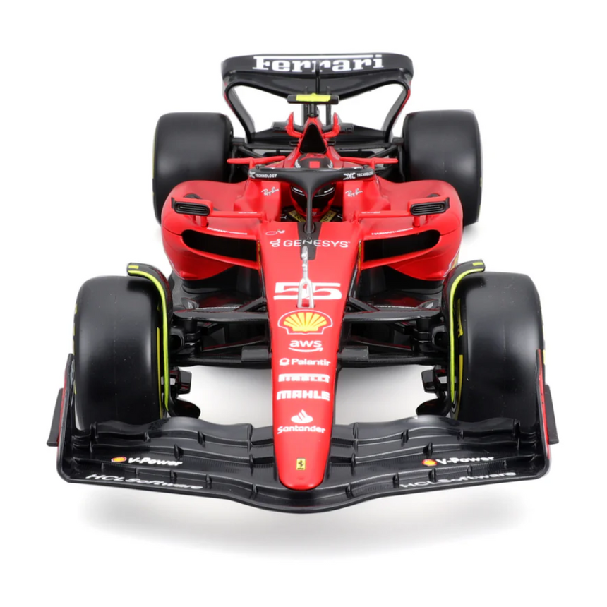 Bburago F1 2023 Ferrari F1 Team SF-23 No.55 - Carlos Sainz With Helmet 1/18 Scale