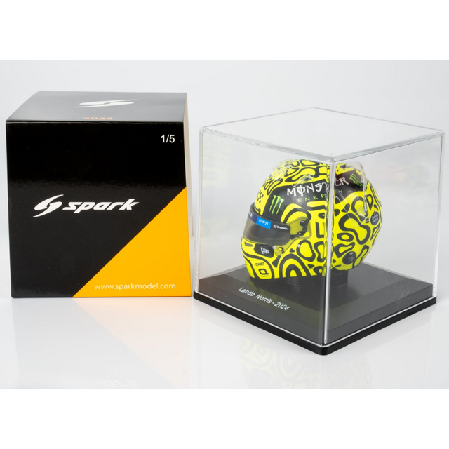 Spark Models F1 2024 Lando Norris McLaren F1 Team 1/5 Scale Mini Replica Helmet Model
