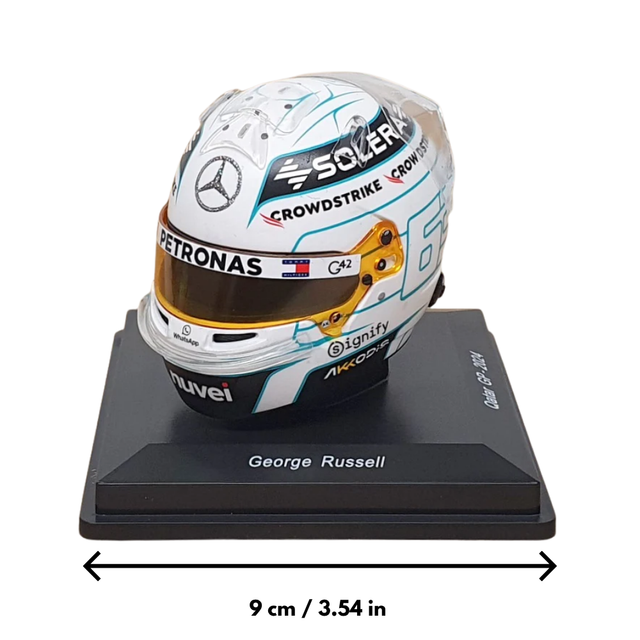 Spark Models George Russell - Qatar GP 2024 Mini Replica Helmet 1/5 Scale