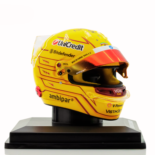 LookSmart F1 Lewis Hamilton – Scuderia Ferrari HP Monaco GP 2025 Mini Replica Helmet 1/5 Scale Model