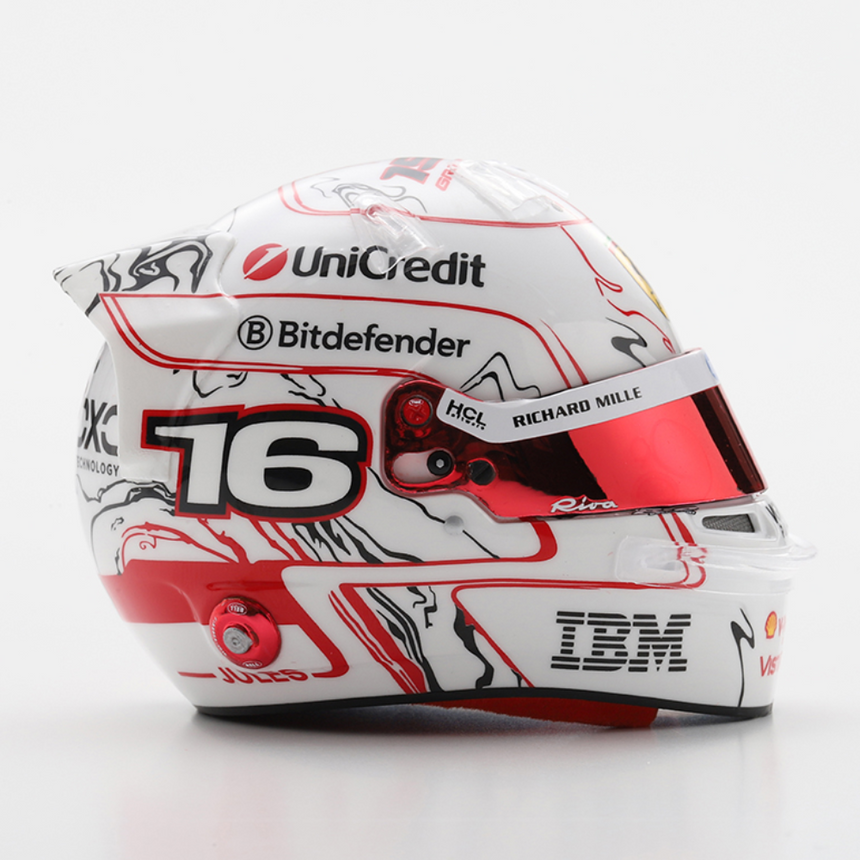 LookSmart Charles Leclerc – Scuderia Ferrari HP Japan GP 2025 – 150TH GP Mini Replica Helmet 1/5 Scale