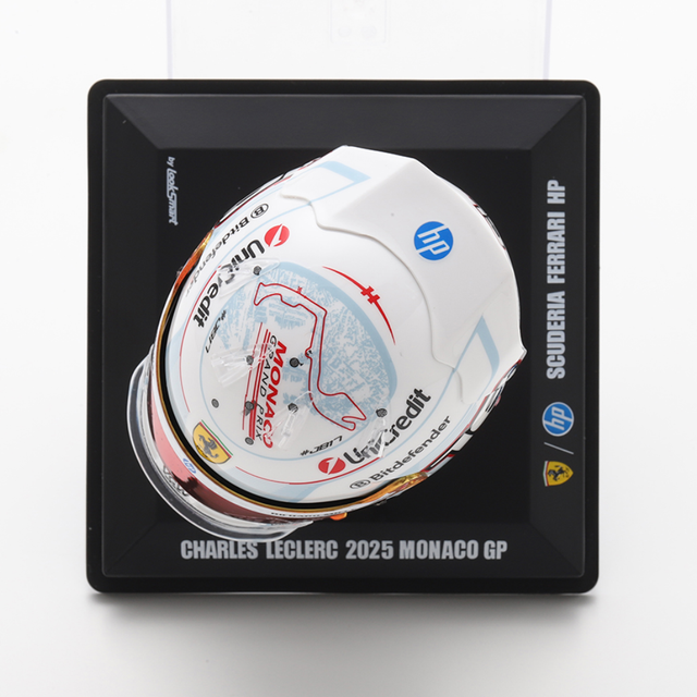 LookSmart F1 Charles Leclerc - Monaco GP 2025 - 2nd Place Mini Replica Helmet 1/5 Scale Model