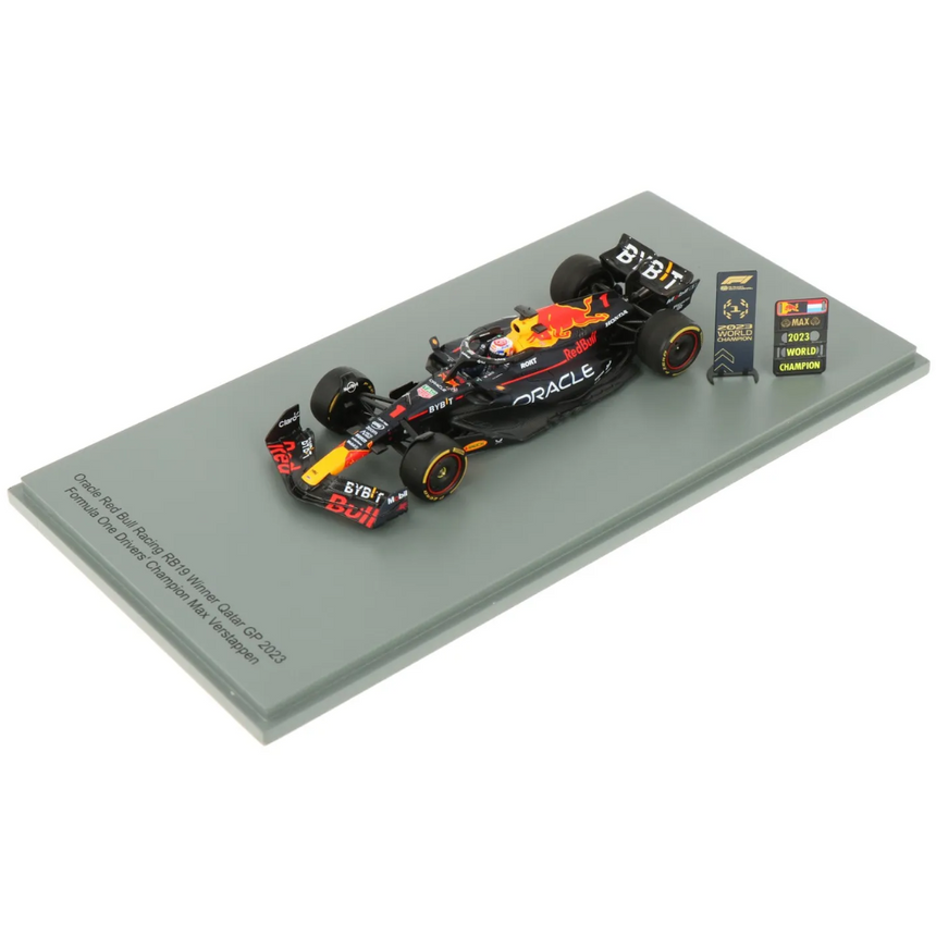Spark Models F1 Oracle Red Bull Racing RB19 No.1 Oracle Red Bull Racing 2nd Sprint Race Qatar GP 2023 - Max Verstappen 1/43 Scale
