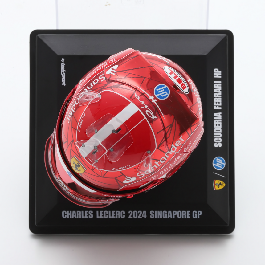 LookSmart Charles Leclerc Singapore GP 2024 Mini Replica Helmet Model 1/5 Scale