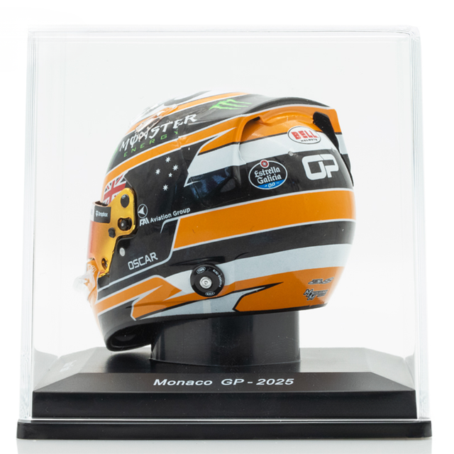 Spark Models F1 McLaren Formula 1 Team - Oscar Piastri - Monaco GP 2025 Mini Replica Helmet 1/5 Scale