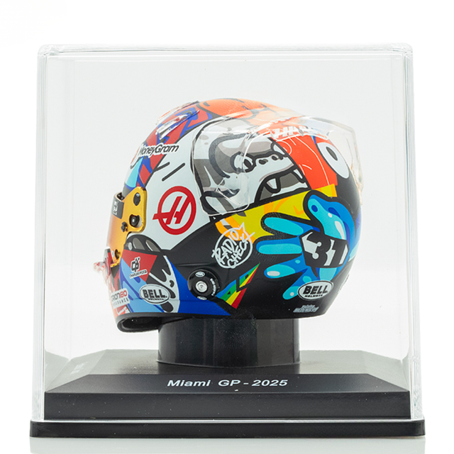 Spark Models F1 MoneyGram Haas F1 Team - Esteban Ocon - Miami GP 2025 1/5 Scale Mini Replica Helmet