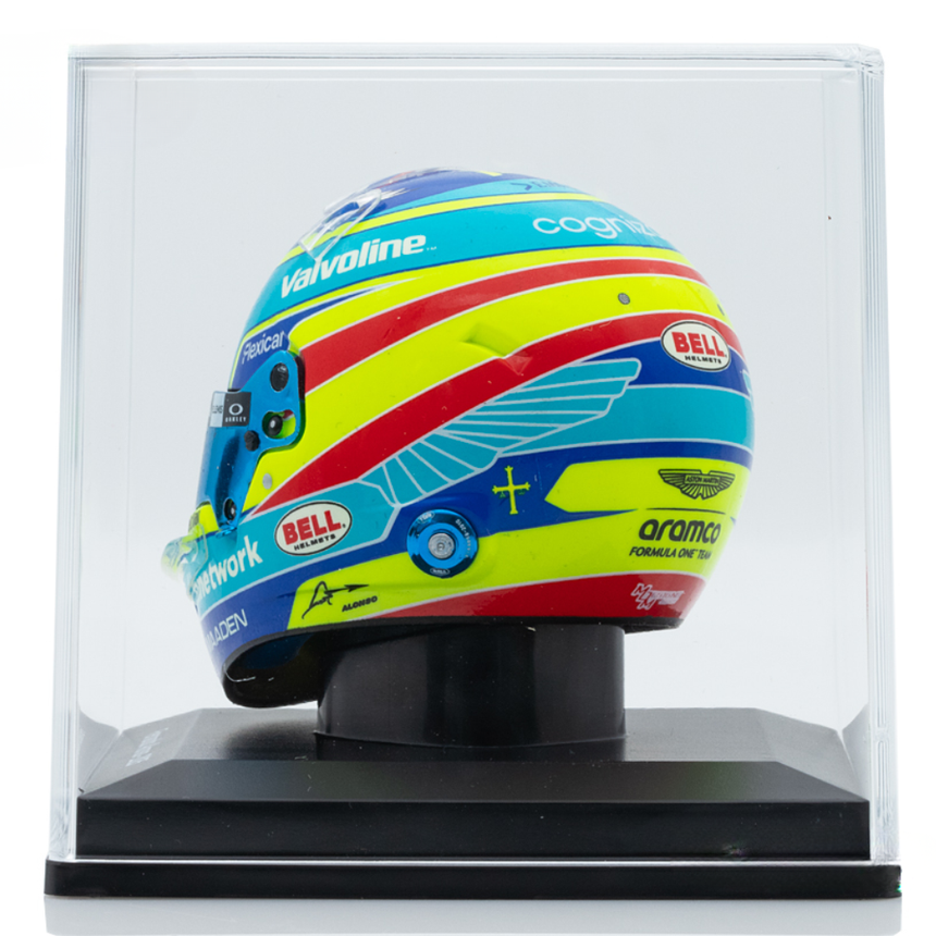 Spark Models F1 Aston Martin Aramco Formula One Team - Fernado Alonso - 2025 Mini Replica Helmet Model 1/5 Scale Model