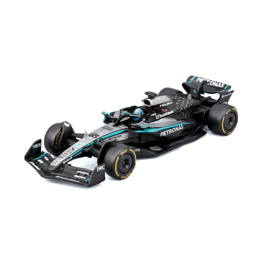 Bburago F1 Mercedes F1 Team AMG W16 2025 George Russell With Helmet 1/43 Scale Model