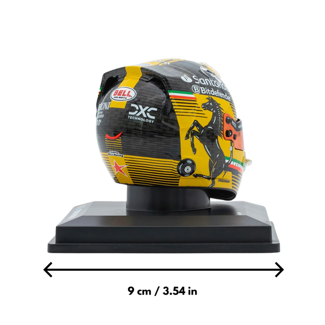 LookSmart Carlos Sainz Monza GP 2024 Mini Replica Helmet Model 1/5 Scale