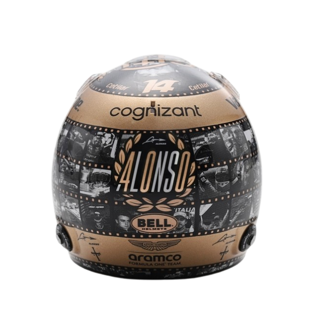 Spark Models Fernando Alonso - Mexican GP 2024 Mini Replica Helmet 1/5 Scale