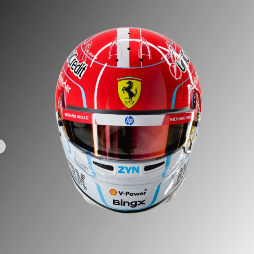 LookSmart F1 Charles Leclerc – Scuderia Ferrari HP 2026 Season 1/5 Scale Mini Replica Helmet