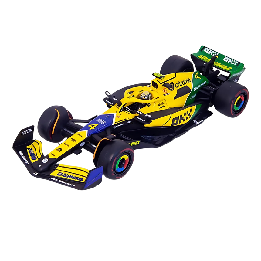 Bburago F1 McLaren F1 MCL38 2024 No.4 With Helmet - Lando Norris Senna Livery 1/43 Scale Model