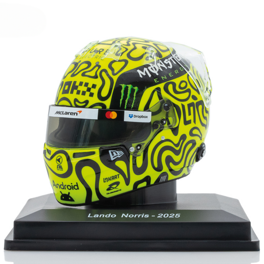 Spark Models McLaren Formula 1 Team - Lando Norris - 2025 Mini Replica Helmet Model 1/5 Scale Model