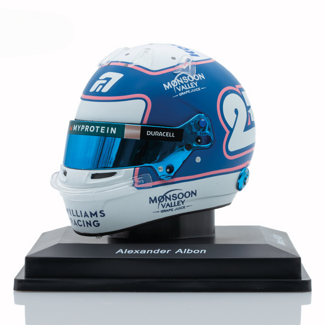 Spark Models Williams - Alexander Albon - Monaco GP 2024 Mini Replica Helmet 1/5 Scale Model