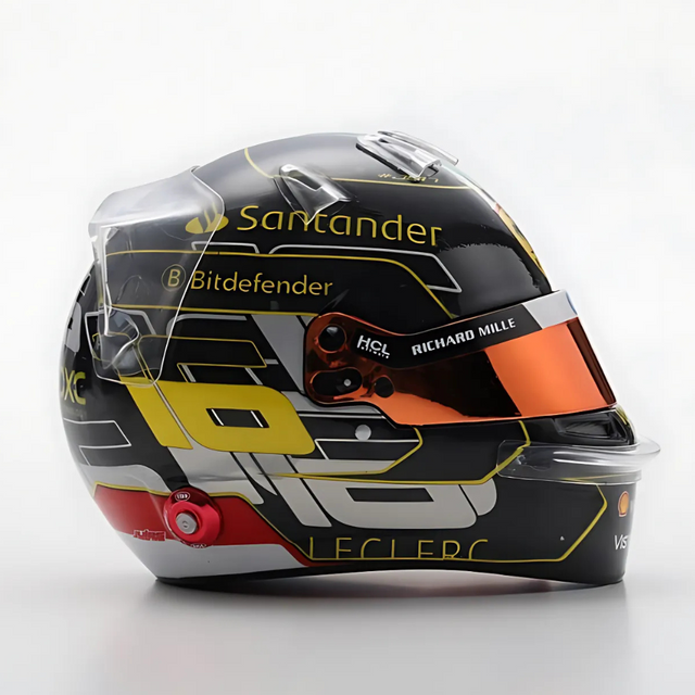LookSmart Charles Leclerc Monza GP 2024 Mini Replica Helmet Model 1/5 Scale