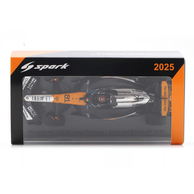 Spark Models F1 McLaren MCL39 No.81 McLaren F1 Team - 2nd British GP 2025 - Oscar Piastri 1/43 Scale Model