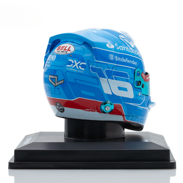 LookSmart Charles Leclerc Miami GP 2024 Mini Replica Helmet Model 1/5 Scale Model