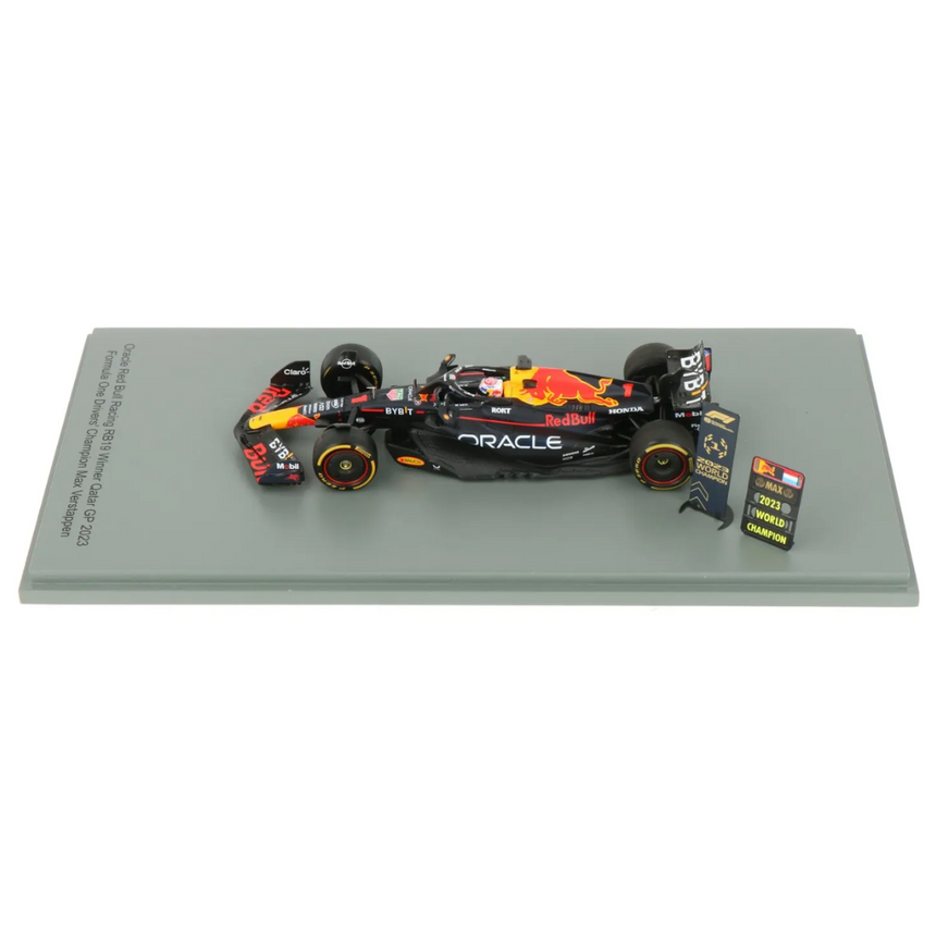 Spark Models F1 Oracle Red Bull Racing RB19 No.1 Oracle Red Bull Racing 2nd Sprint Race Qatar GP 2023 - Max Verstappen 1/43 Scale
