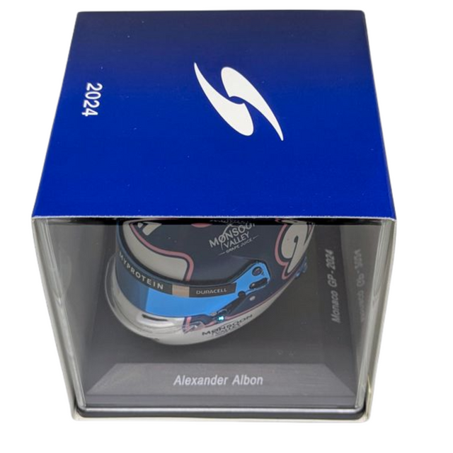 Spark Models Williams - Alexander Albon - Monaco GP 2024 Mini Replica Helmet 1/5 Scale Model