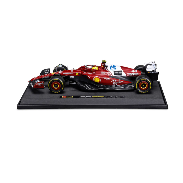 Bburago F1 Ferrari F1 Team Ferrari SF-25 2025 Lewis Hamilton with Helmet 1/18 Scale Model