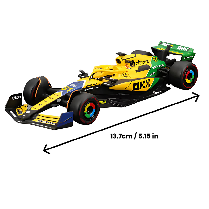 Bburago F1 McLaren F1 MCL38 2024 - Oscar Piastri Special Ayrton Senna Livery 1/43 Scale