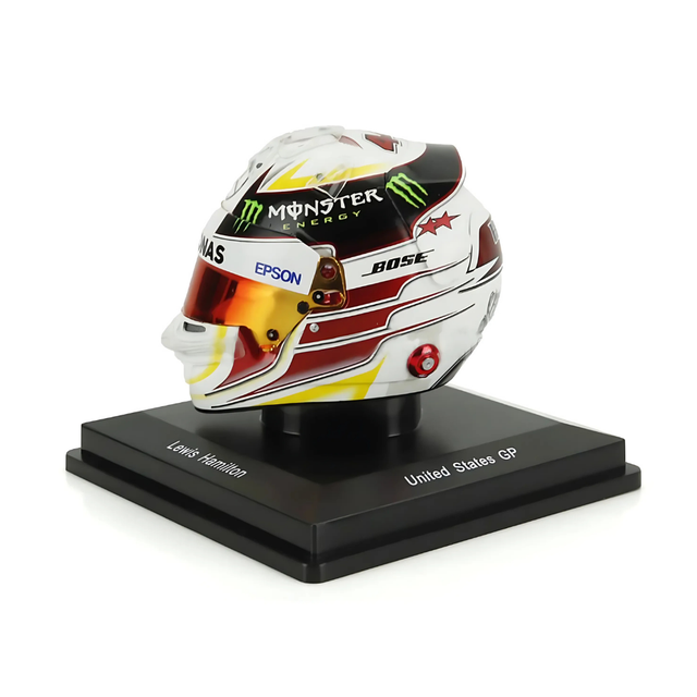 Spark Models F1 Lewis Hamilton - Mercedes F1 - AMG PETRONAS - US GP - F1 World Championship 2015 Mini Replica Helmet 1/5 Scale