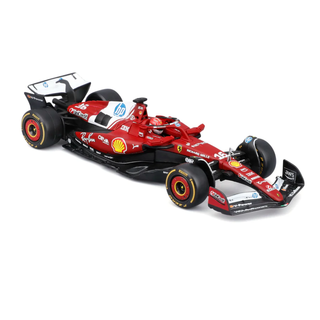 Bburago F1 Ferrari F1 Team SF-25 2025 Charles Leclerc With Helmet 1/43 Scale Model
