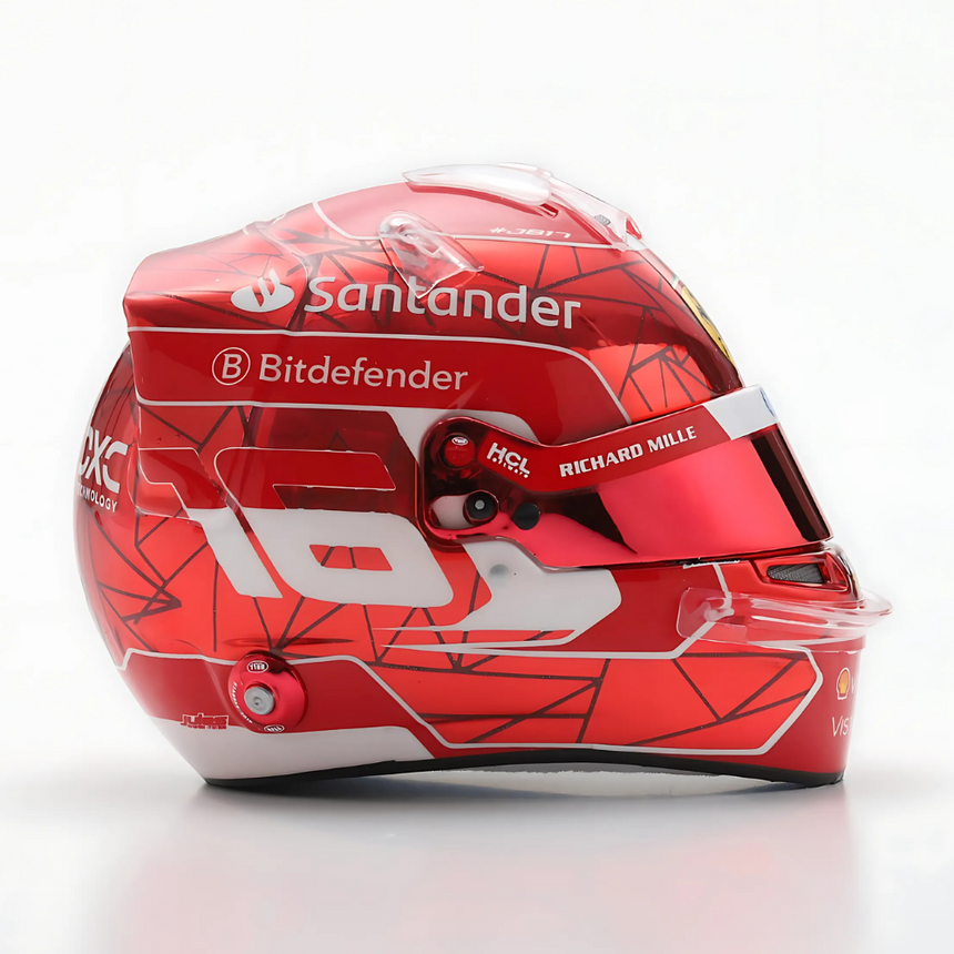 LookSmart Charles Leclerc Singapore GP 2024 Mini Replica Helmet Model 1/5 Scale