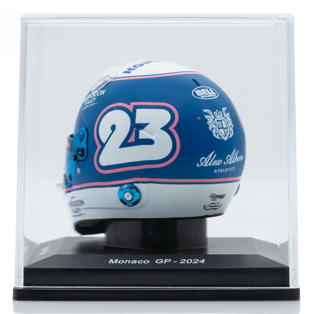 Spark Models Williams - Alexander Albon - Monaco GP 2024 Mini Replica Helmet 1/5 Scale Model