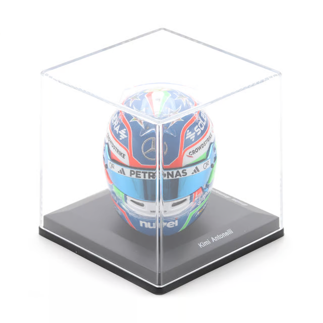 Spark Models F1 Mercedes-AMG PETRONAS F1 Team - Kimi Antonelli - Emilia-Romagna GP 2025 Mini Replica Helmet 1/5 Scale Model