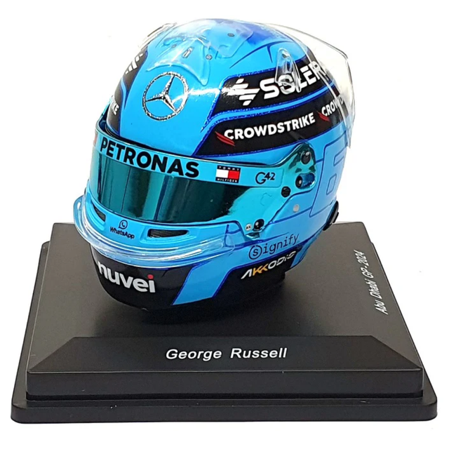 Spark Models George Russell - Abu Dhabi GP 2024 Mini Replica Helmet 1/5 Scale