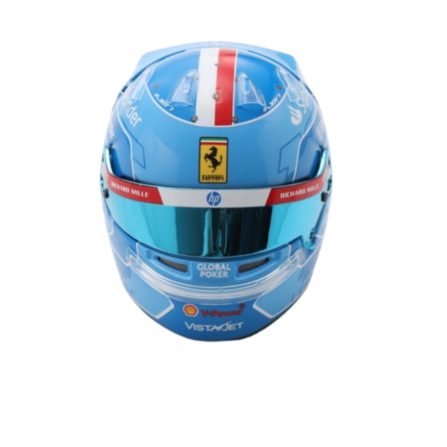 LookSmart Charles Leclerc Miami GP 2024 Mini Replica Helmet Model 1/5 Scale