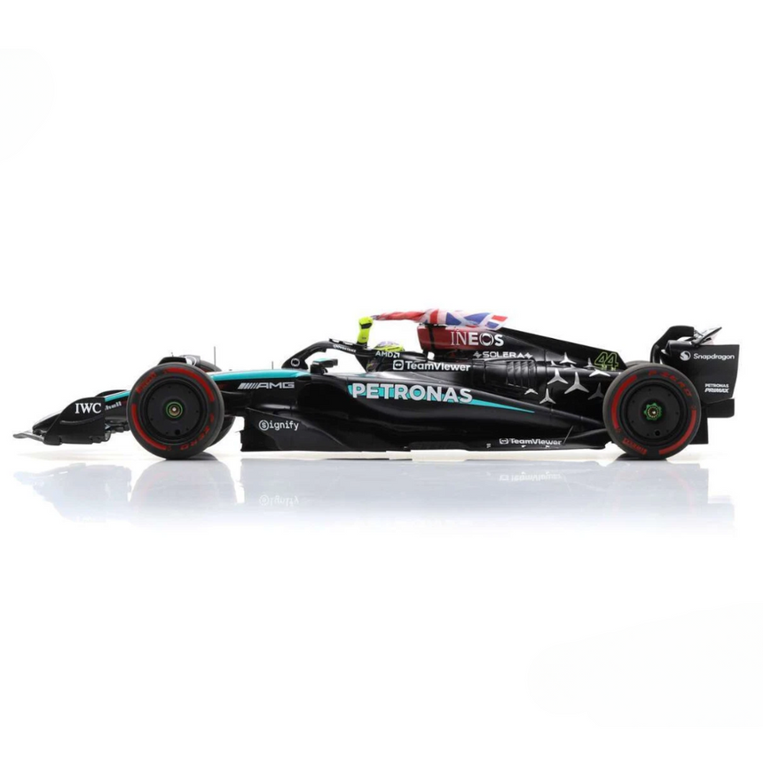 Spark Models F1 Mercedes F1 - AMG PETRONAS Formula One Team No.44 F1 W15 E Performance - Winner British GP 2024 - Lewis Hamilton 1/18 Scale