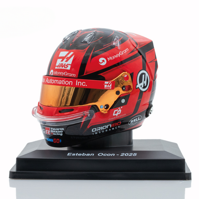 Spark Models MoneyGram Haas F1 Team - Esteban Ocon - 2025 Mini Replica Helmet Model 1/5 Scale Model