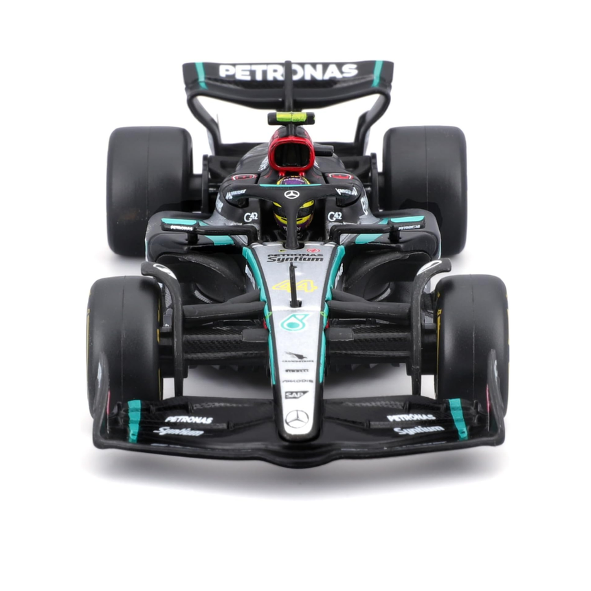 Bburago F1 Mercedes F1 AMG W15 2024 With Helmet - Lewis Hamilton 1/43 Scale