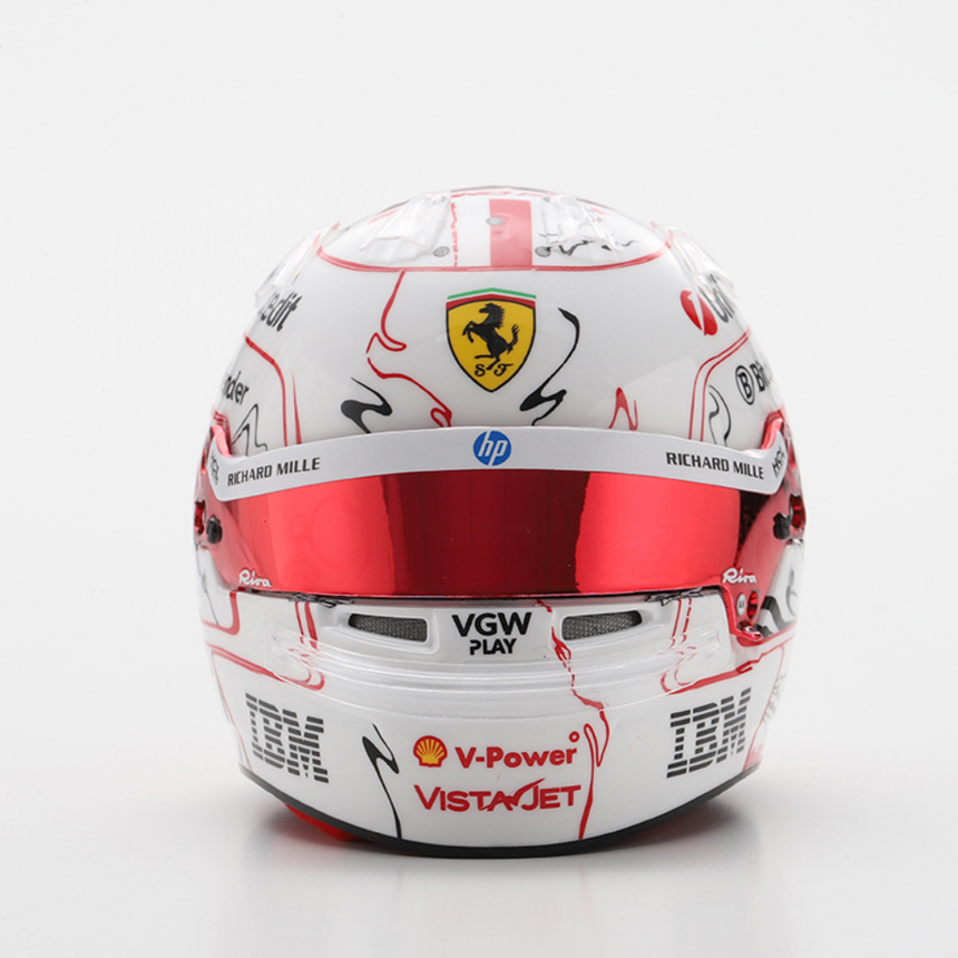 LookSmart Charles Leclerc – Scuderia Ferrari HP Japan GP 2025 – 150TH GP Mini Replica Helmet 1/5 Scale