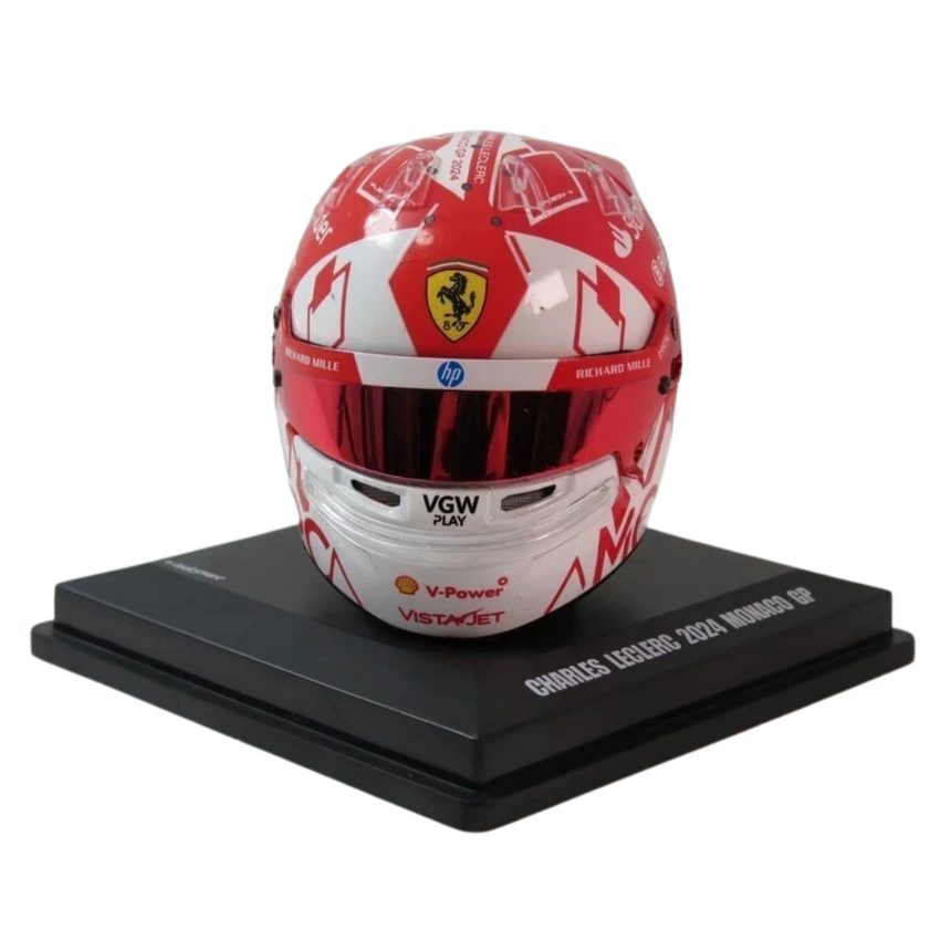 LookSmart F1 Charles Leclerc 2024 Monaco GP Victory Mini Replica Helmet Model 1/5 Scale