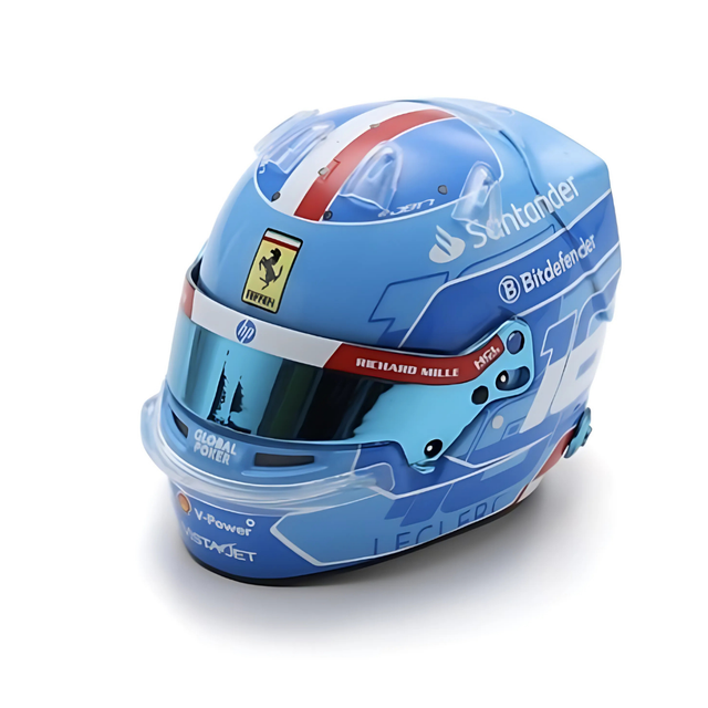 LookSmart Charles Leclerc Miami GP 2024 Mini Replica Helmet Model 1/5 Scale