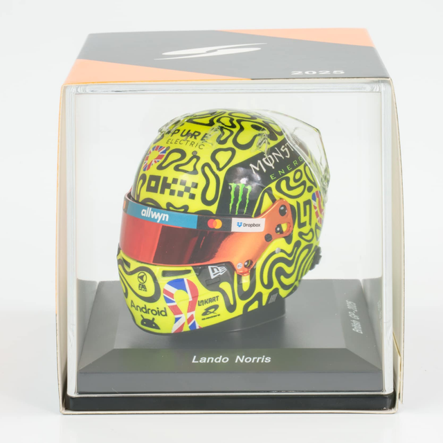 Spark Models F1 McLaren F1 Team - Lando Norris - British GP 2025 Mini Replica Helmet 1/5 Scale Model