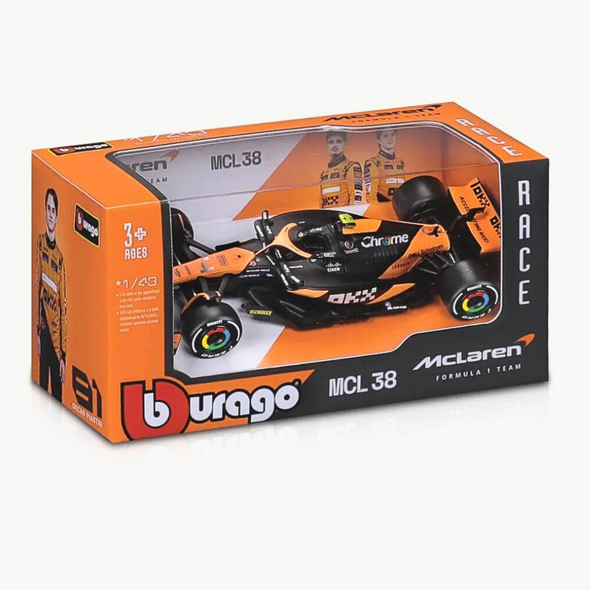 Bburago F1 McLaren F1 Team MCL38 2024 - Lando Norris 1/43 Scale